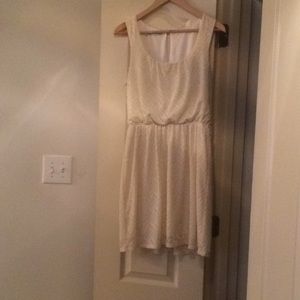 Maurice's cream lace chevron dress size large